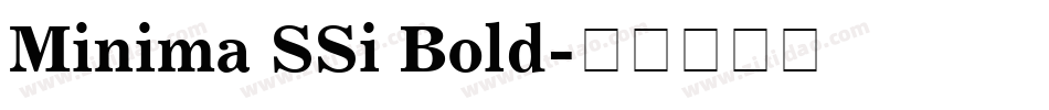Minima SSi Bold字体转换